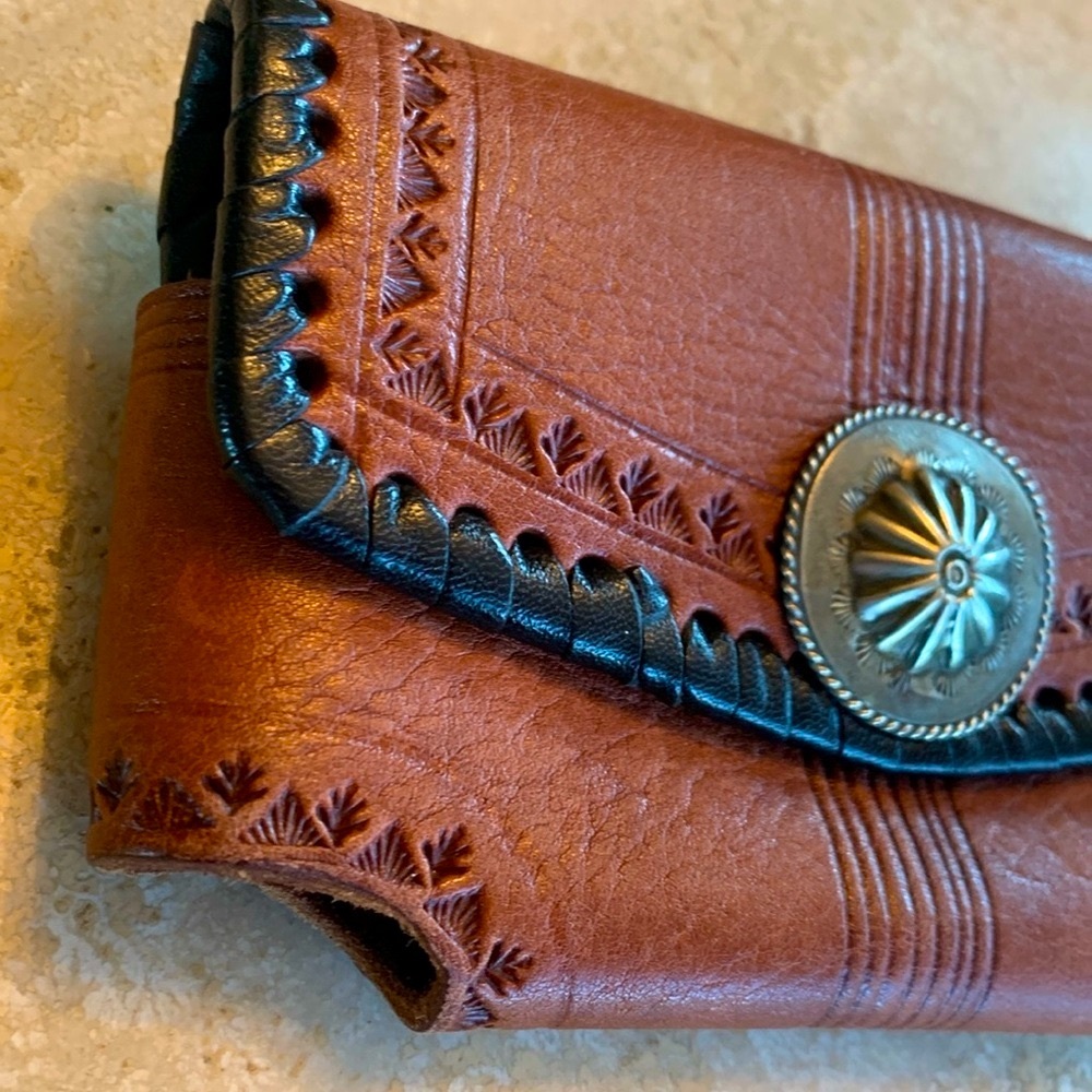 Western riding concho cowboy belt phone holder case